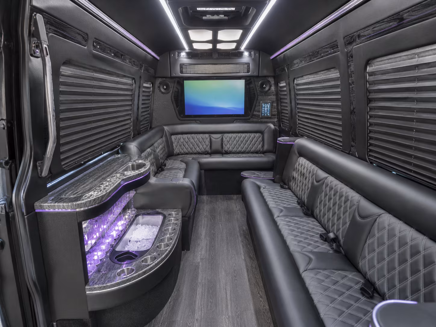 lehi 40 passenger party bus interior